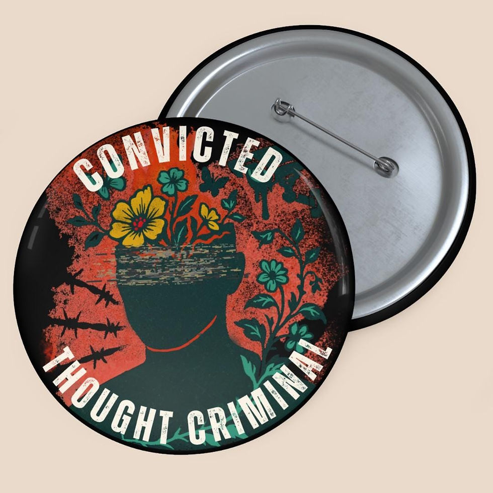 1984 Thought Criminal Pin Button | Custom Button Badge | Unique Lapel Pin | F...