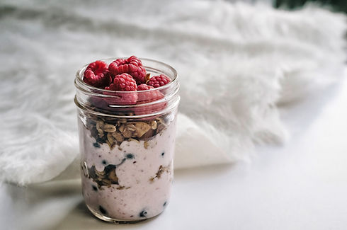 El yogur de frambuesa