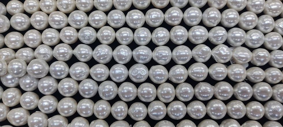 Thumbnail: 12-15mm White Round Freshwater Pearl