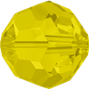 Thumbnail: Swarovski 5000 Classic Faceted Round Yellow Opal Bead