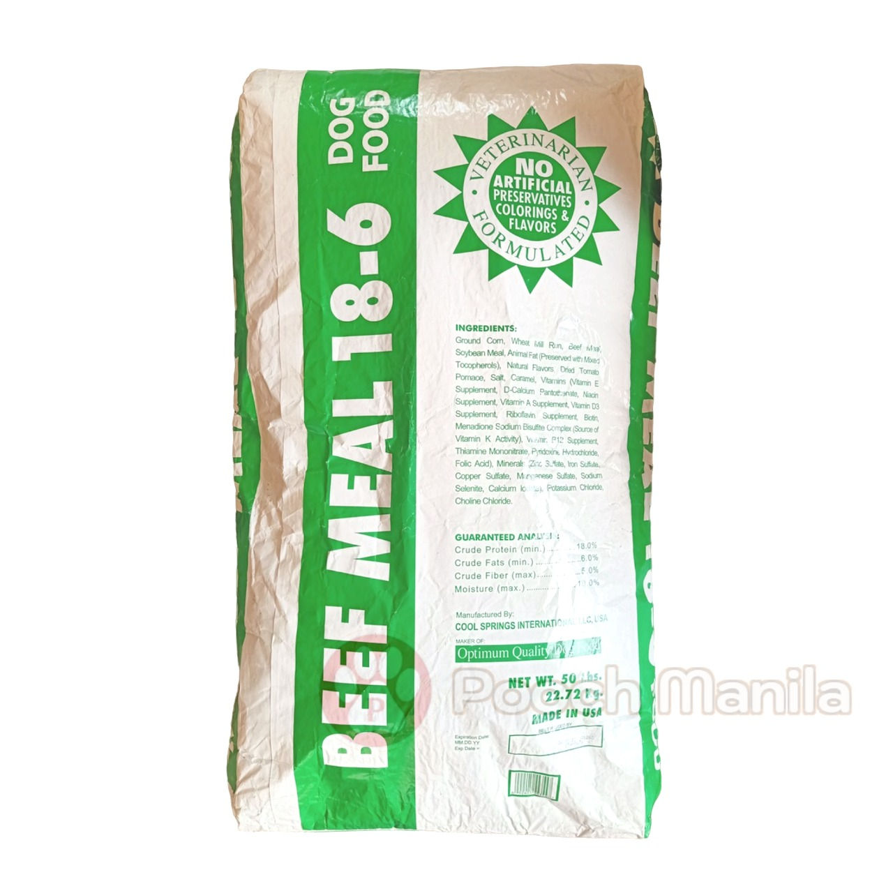 Optima Beef Meal Maintenance Dog Food | 50lbs Adult