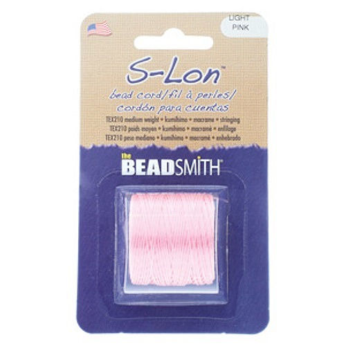 Thumbnail: The BeadSmith S-Lon Bead Cord- Light Pink