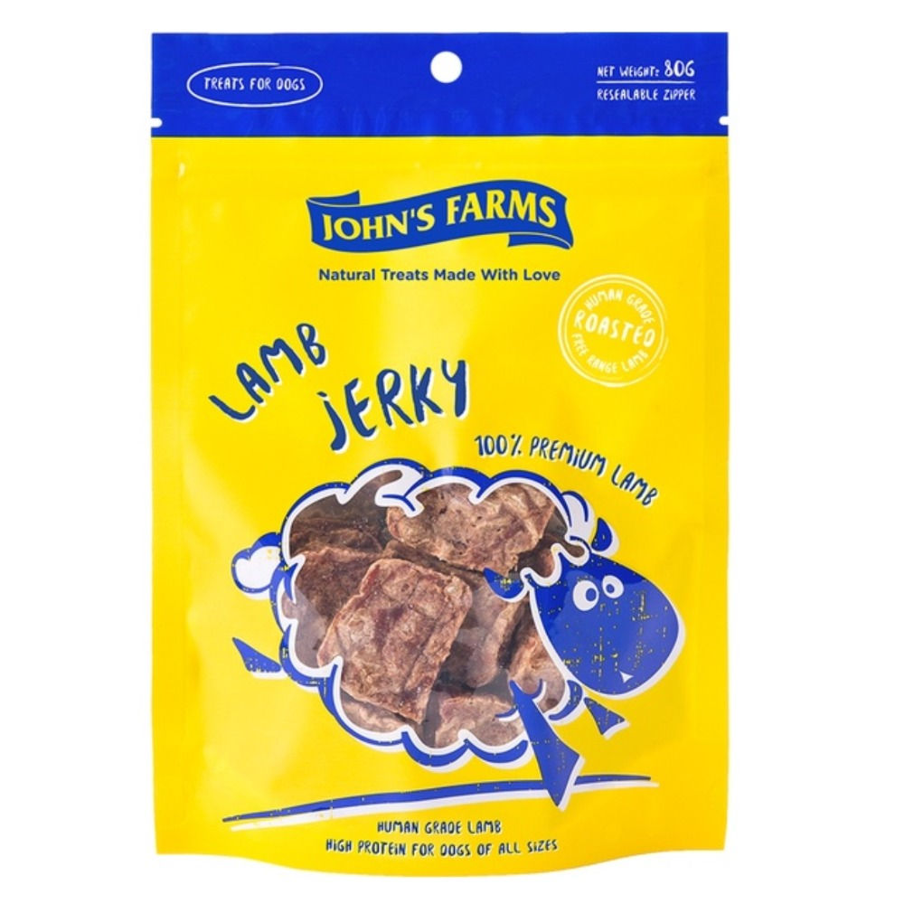 Johns Farm Dog Treats Lamb Jerky | 80g