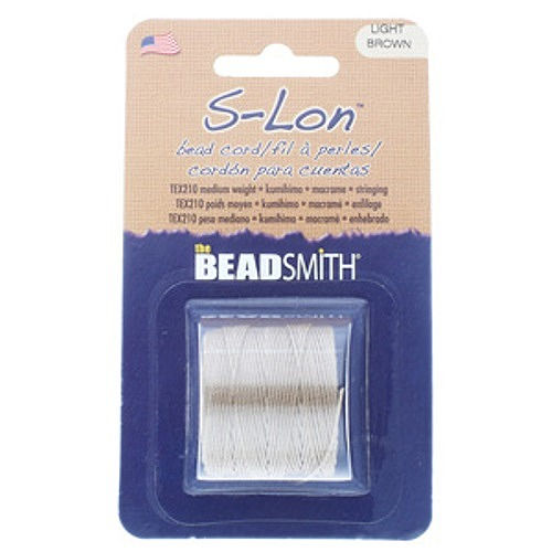 섬네일: The BeadSmith S-Lon Bead Cord- Light Brown