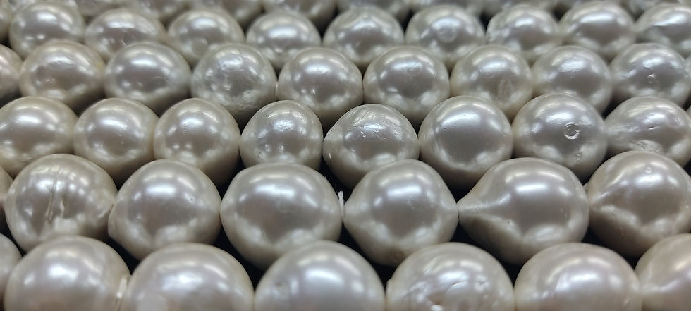 Thumbnail: 12-15mm White Round Freshwater Pearl