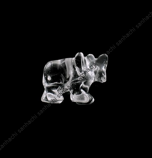 Thumbnail: Rhino Gemstone Charm Bead