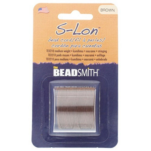 Miniatura: The BeadSmith S-Lon Bead Cord- Brown