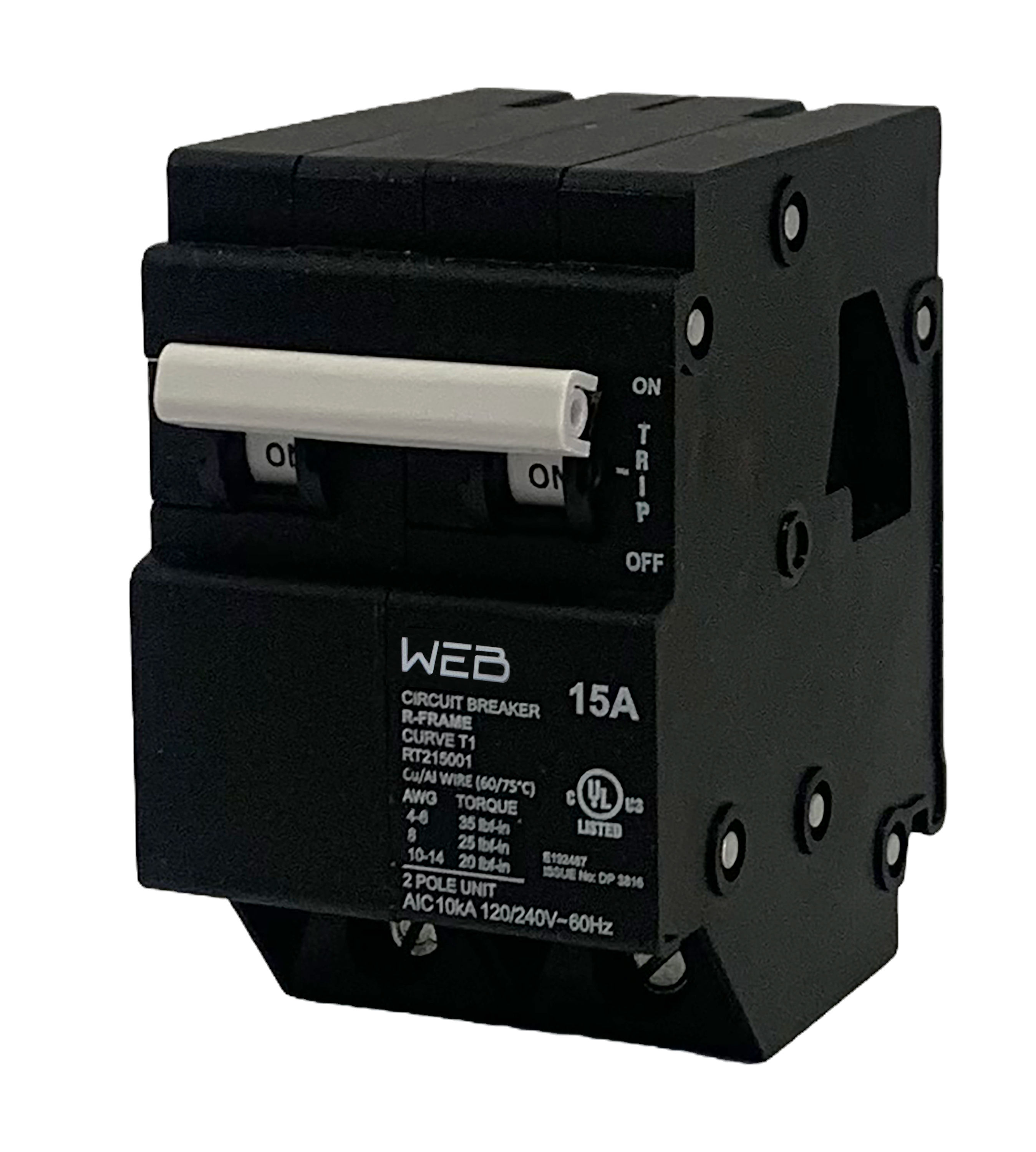 Thermal magnetic circuit breaker with mid-trip indicator for panel use