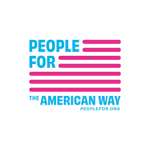 People For The American Way logo with text and flag design.
