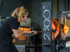 Hollywood Hot Glass's Brenna Baker Firing