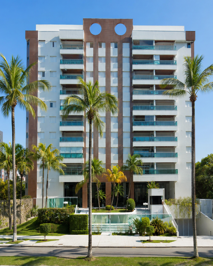 Fachada do Edifício Rio das Conchas, Módulo 06, Riviera de São Lourenço, Bertioga
