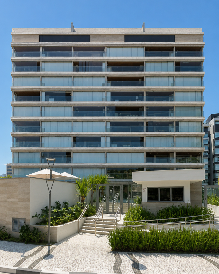 Fachada do Edifício Gávea, Módulo 08, Riviera de São Lourenço, Bertioga