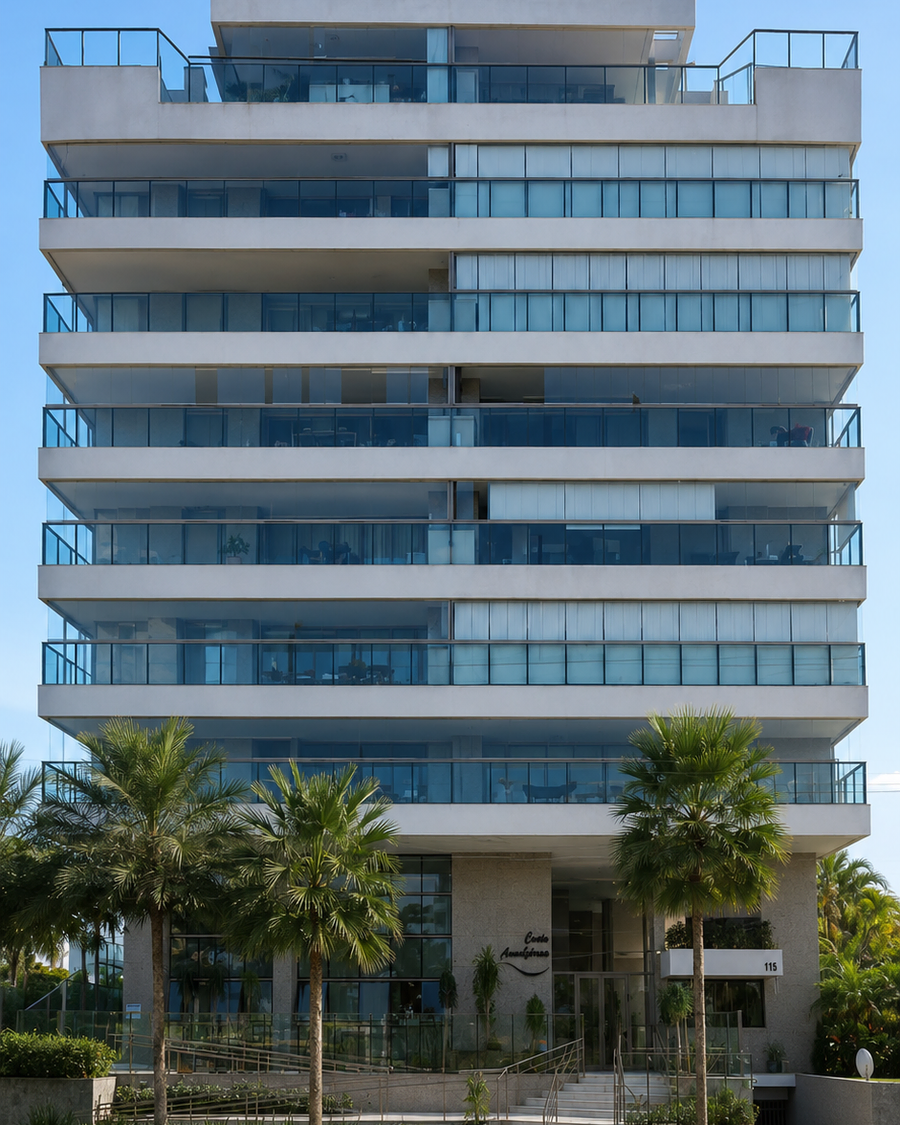 Fachada do Edifício Costa Amalfitana, Módulo 07, Riviera de São Lourenço, Bertioga