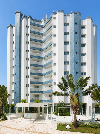 Fachada do Edifício Riviera Inn Residence, Módulo 03, Riviera de São Lourenço