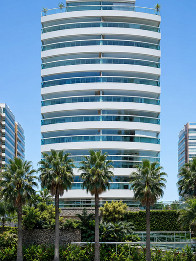 Fachada do Edifício Laguna A, Módulo 08, Riviera de São Lourenço