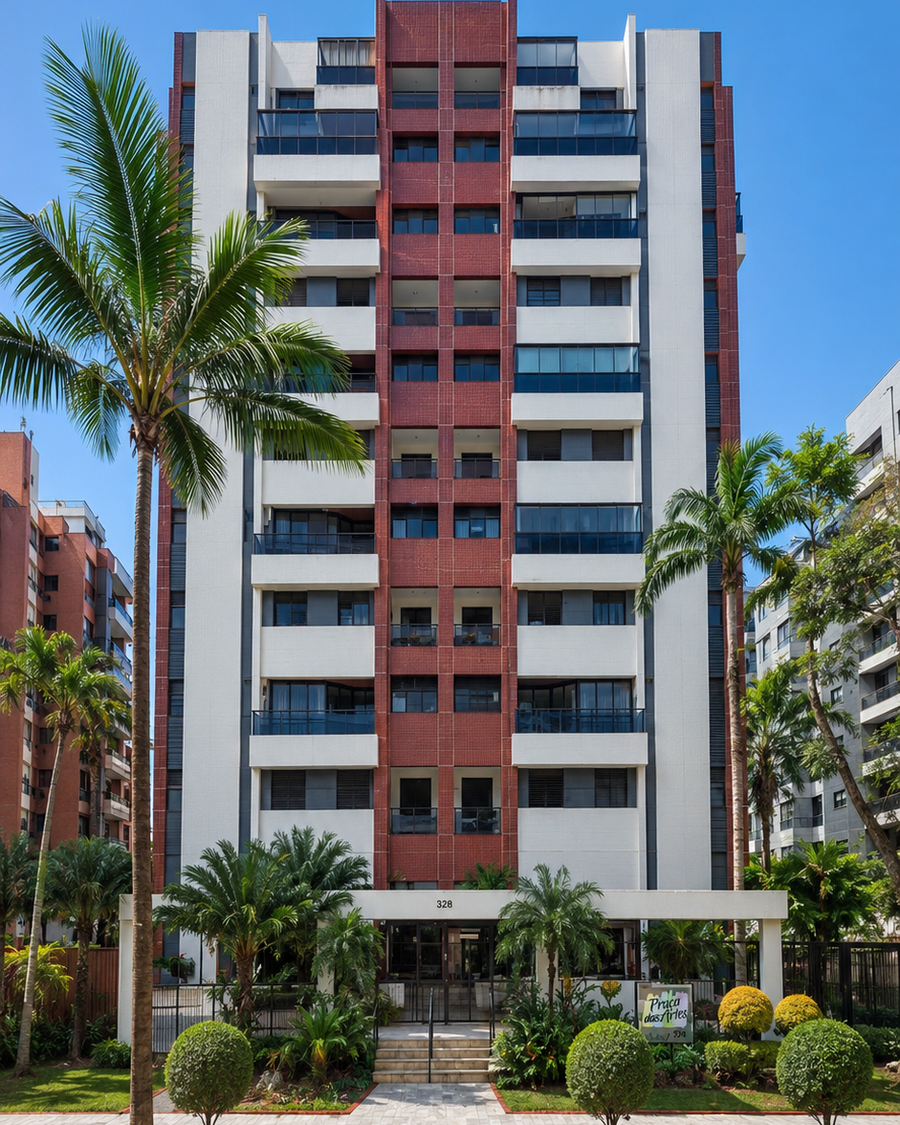 Fachada do Edifício Praça das Artes, Módulo 06, Riviera de São Lourenço, Bertioga
