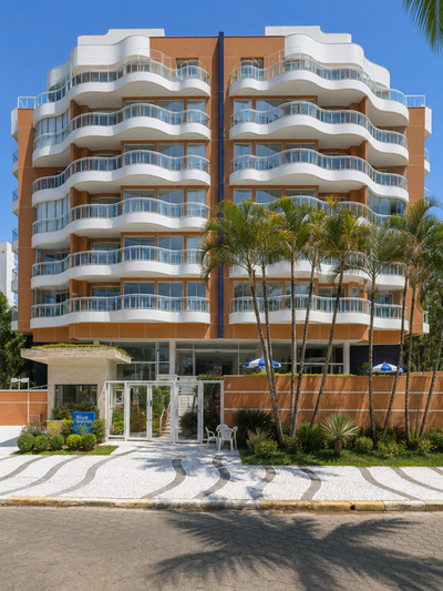 Fachada do Edifício Blue Waves, Módulo 07, Riviera de São Lourenço