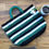 Thumbnail: Striped Crochet Bag - Green, Black & White