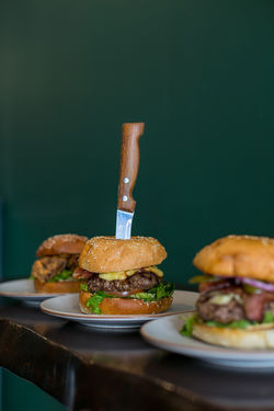 TRio with knife Burgers by Kristel Maros