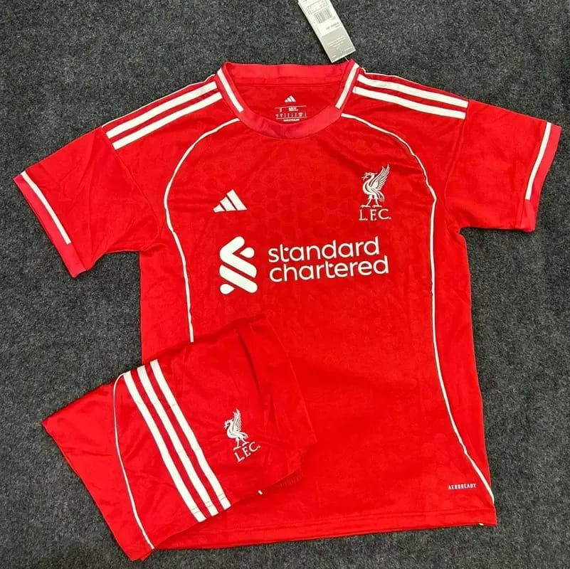Liverpool Home 25/26 Jersey with shorts