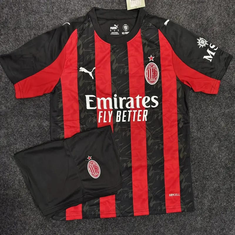 Ac Milan Home 25/26 Jersey with shorts