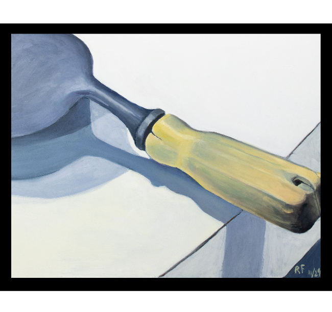 Original oil painting of Old Fashioned ice Cream scoop