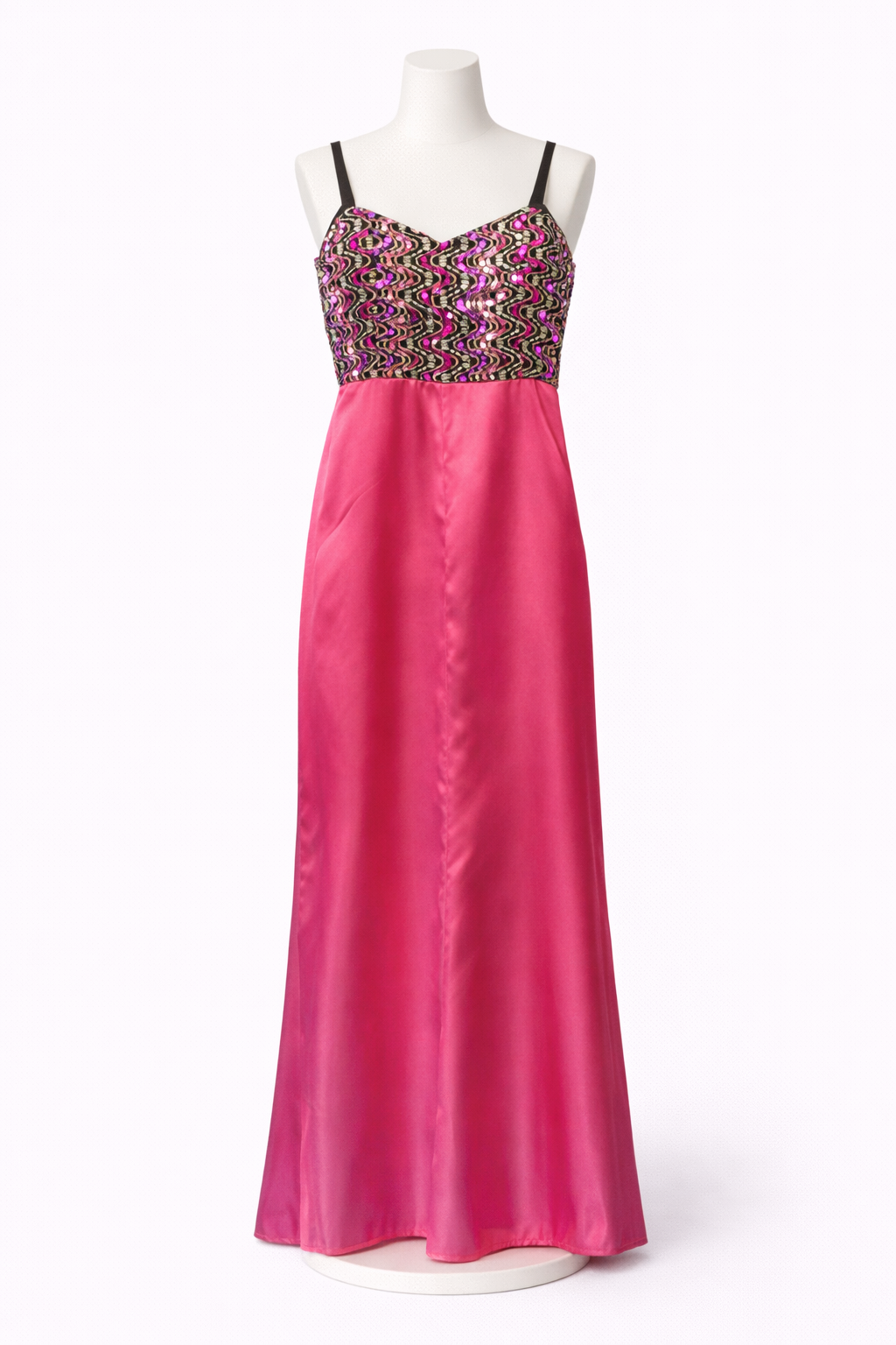 jurk lang fuchsia
