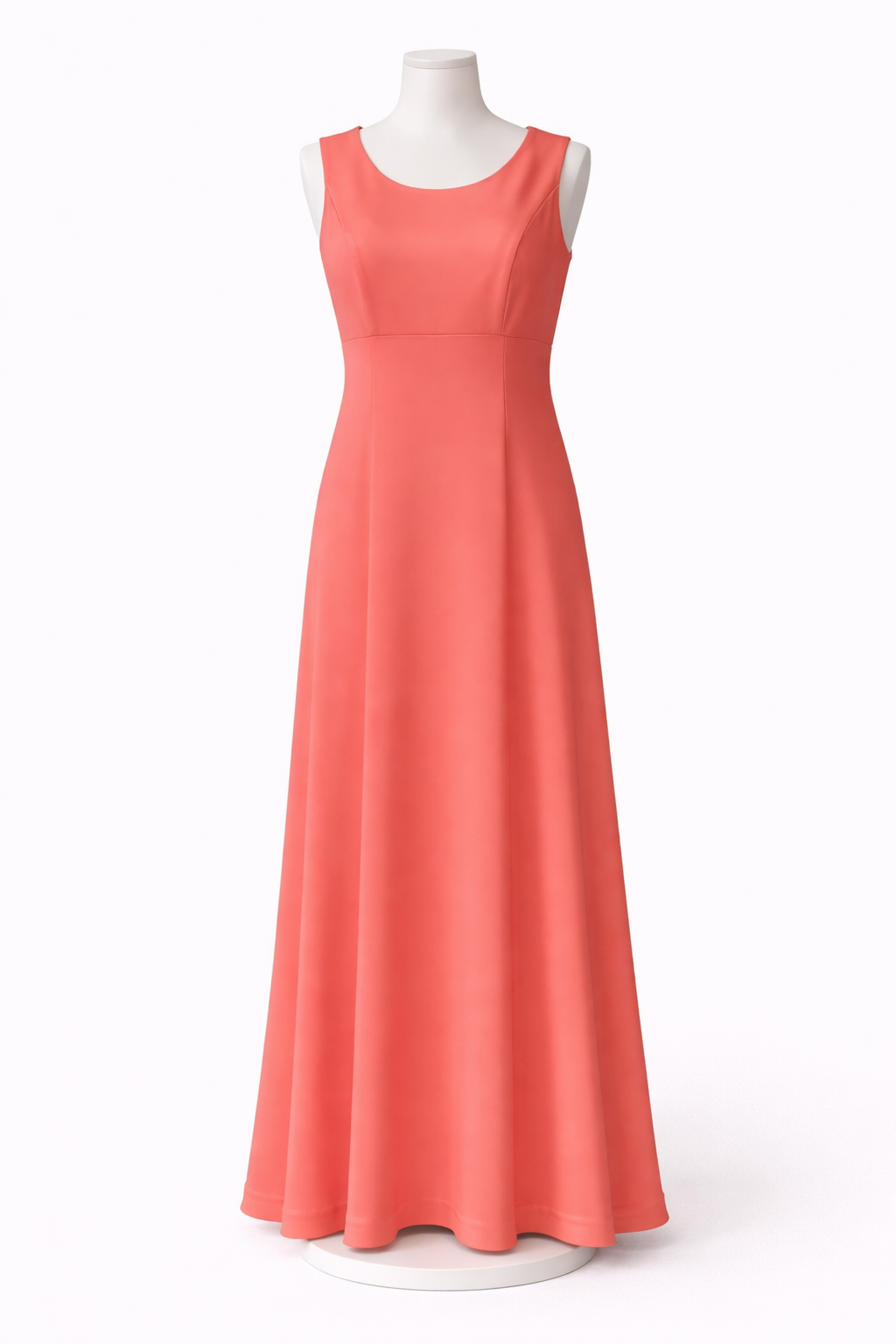 jurk lang roze zonder mouw