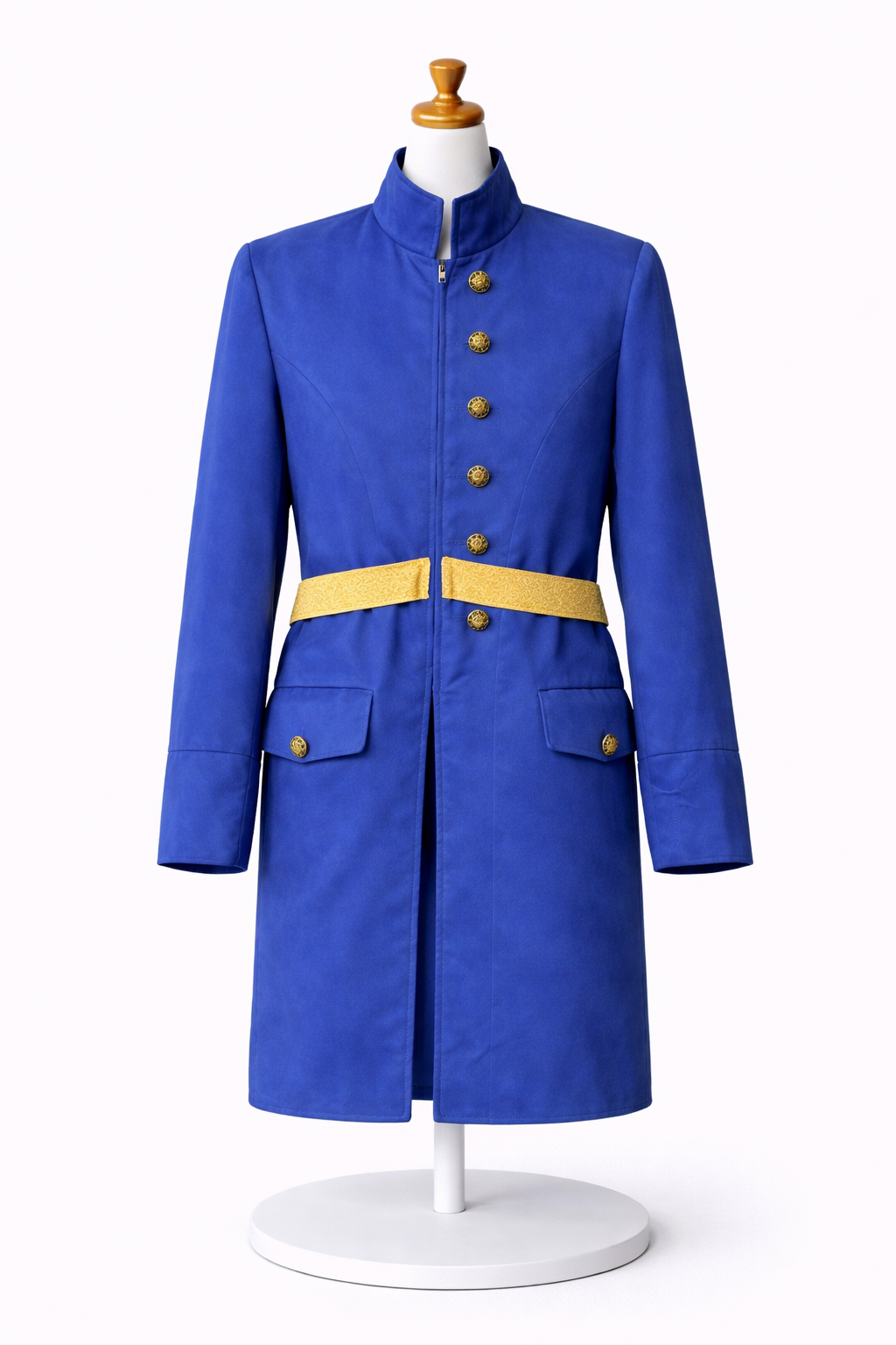 vest heren blauw met gouden riem