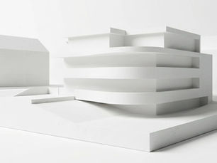 Gipsmodell Volumenstudie Mehrfamilienhaus