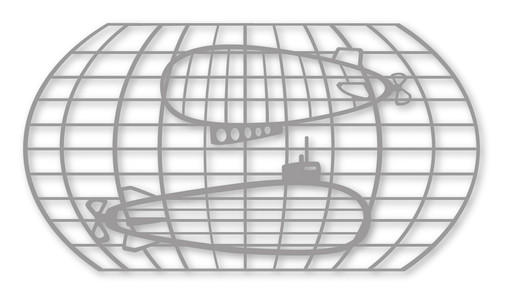 wereld wandobject staal wand kunstobject uitslag kunstvoorwerp rvs roestvrij zeppelin marjoke schulten onderzeeërs