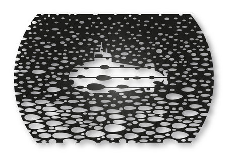 zwart licht techniek van object druppels het ruimtelijk wandobject maritiem reizen kunstwerk varen avontuur perspectief onderwater onderweg schaduwwerking werking perspex artwork wall zeppelin underwater drops luchtschip onderzeeboot airship onderzeeërs