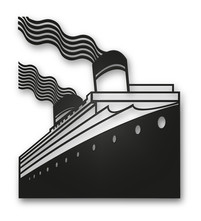 zwart art object maritime ship vakantie black schip wandobject maritiem reizen varen avontuur kunstobject mat relatiegeschenk boat perspex gift adventure wall vacation stoomboot cruise lines matte promotional cruiseboot steamer