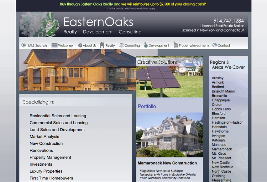Eastern Oaks Website