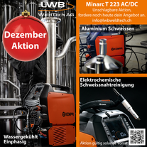 Flyer Aktion Dezember Minarc T 223 AC/DC Schweissanlage