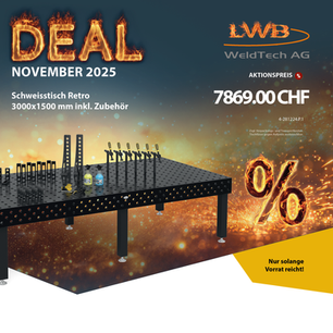 Schweisstischaktion 3000 x 1500 mm