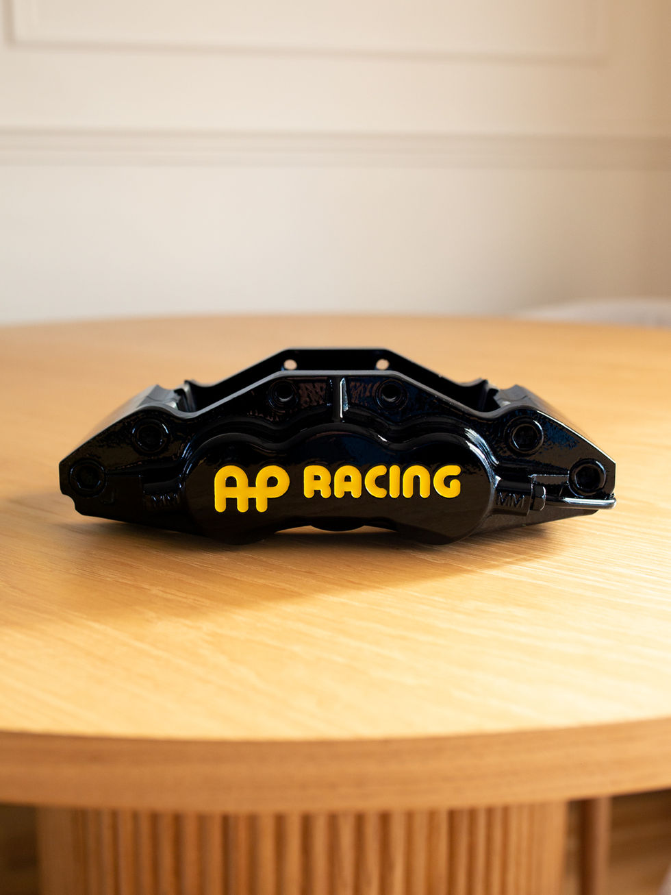 Custom painted racing calipers