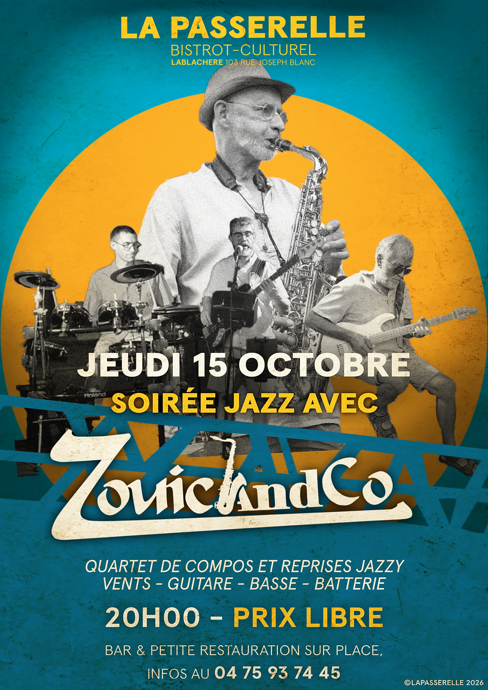 🎷✨ Zouick & Co — Quartet Jazz à La Passerelle ✨🎶