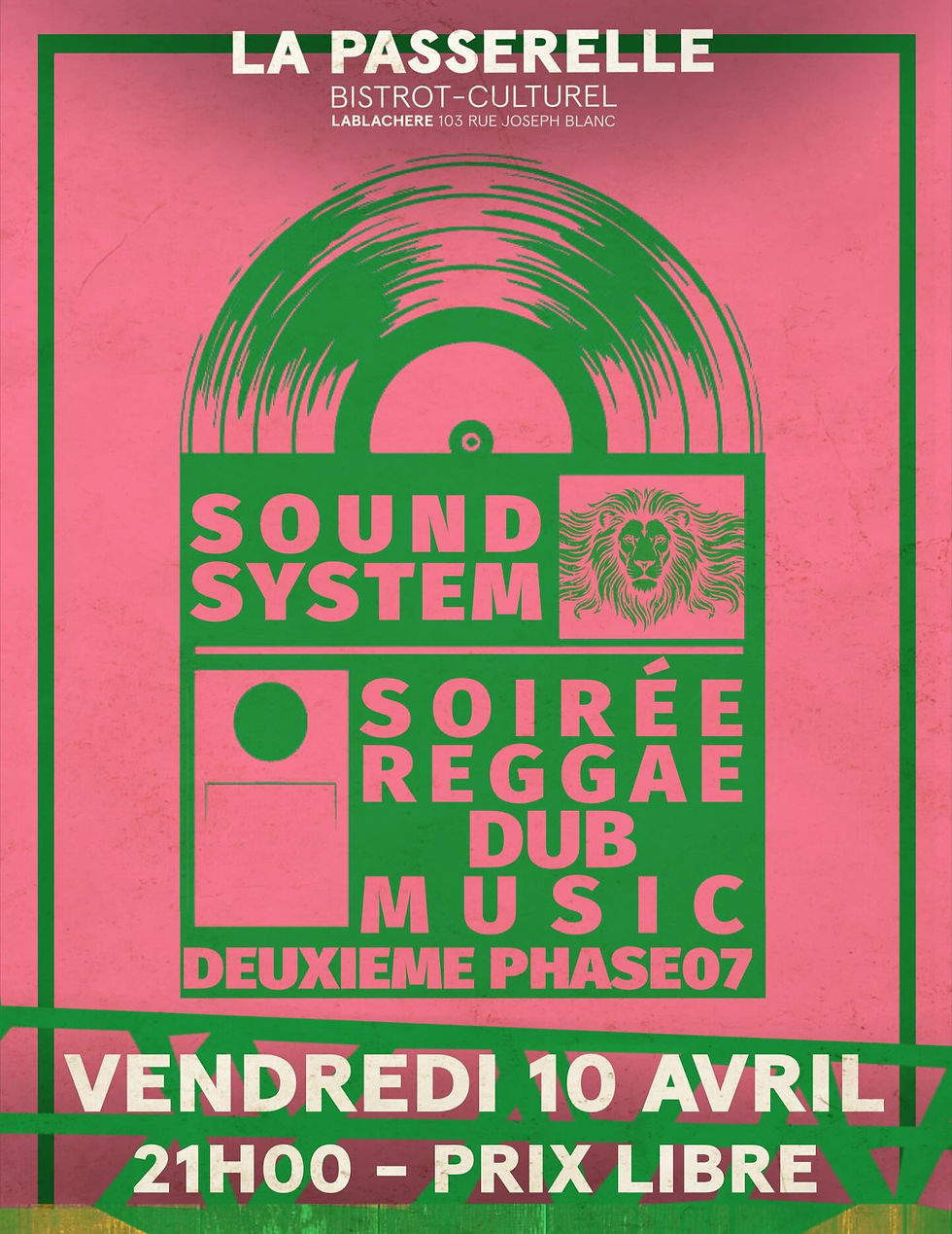 🔥 SOIRÉE REGGAE DUB À LA PASSERELLE 🔊