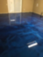 Metallic Concrete Coating in Basement