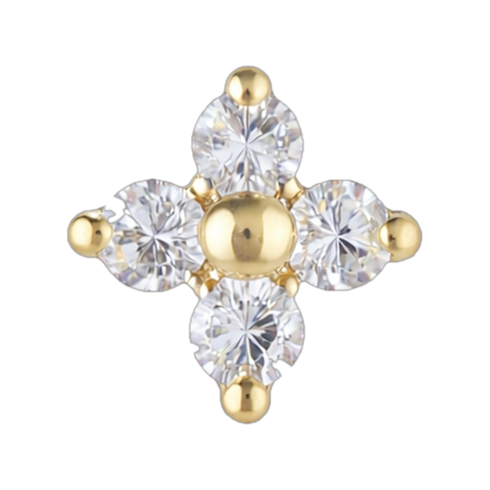 Quad Prong – 14k Gold