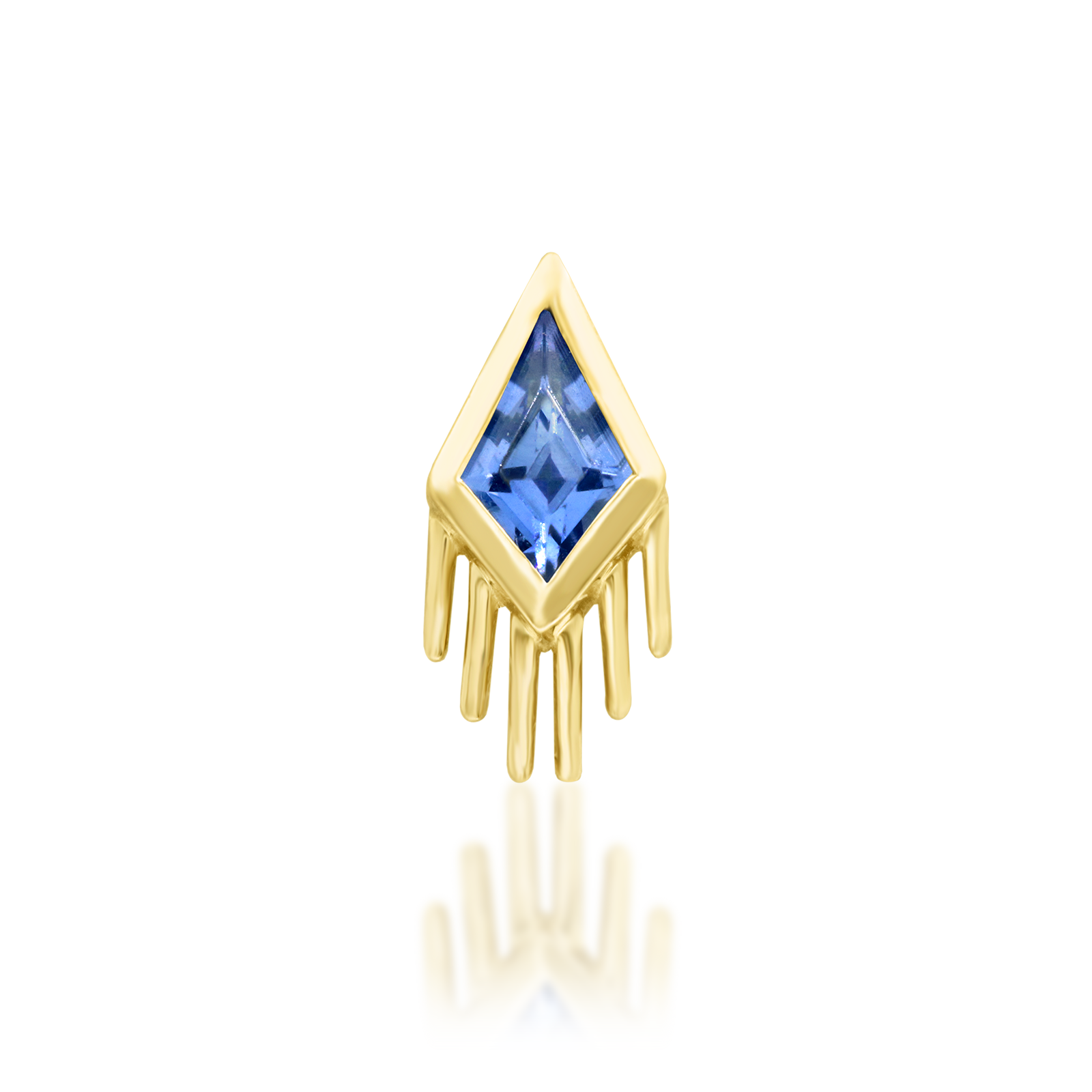 Esmeralda 14k yellow gold threadless end