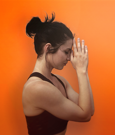Hands Clasped in Yoga Posture