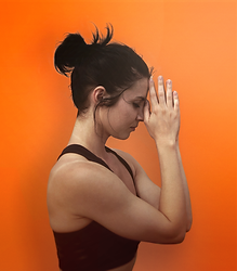 Hands Clasped in Yoga Posture