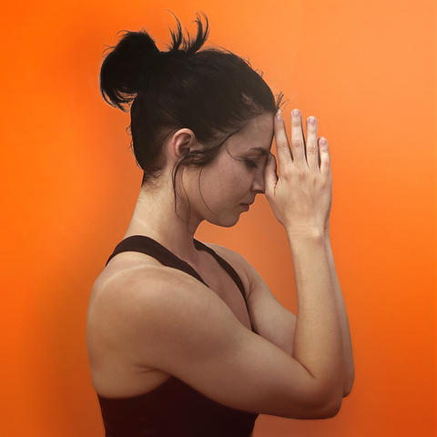 Hands Clasped in Yoga Posture