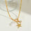 Thumbnail: Gold Starfish & Charm Necklace – 18K Gold Plated with Pearl and Zircon
