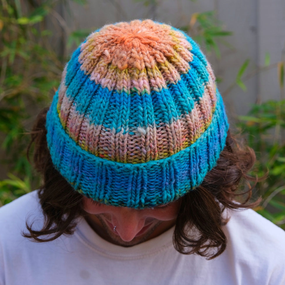 Thumbnail: Hand Knit Beanie - Parrotfish