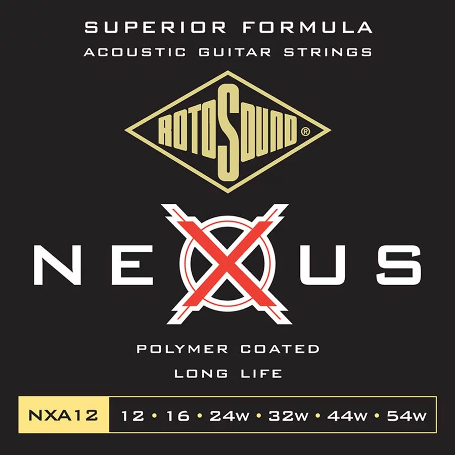 ROTOSOUND NXA12-F NEXUS POLYMER COATED ACOUSTIC BRONZE SET