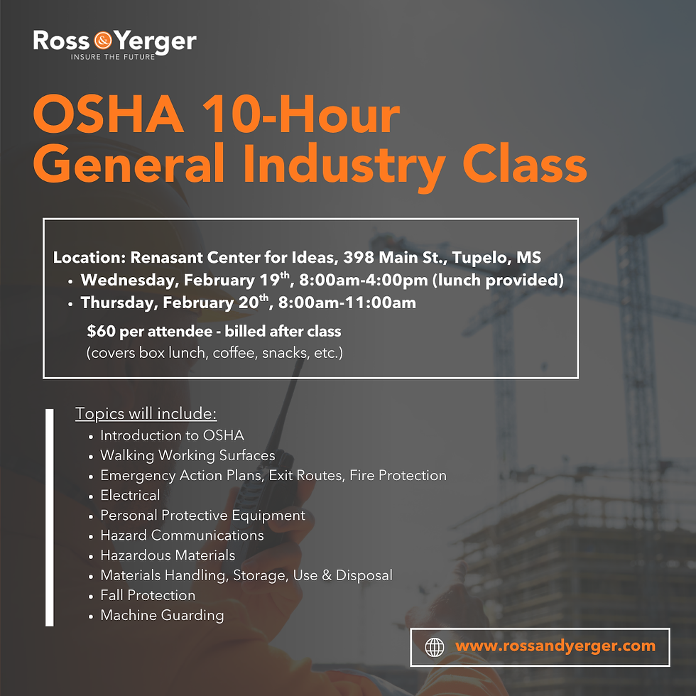 OSHA 10-Hour General Industry Class