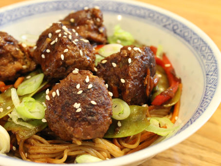Mongolian Meatballs & Spaghetti